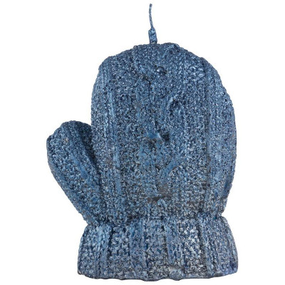 Свеча 'Варежка' синяя (лак) ВОЛШЕБНАЯ СТРАНА 008335