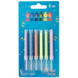 Набор свечей с разноцветным пламенем 106827 6шт