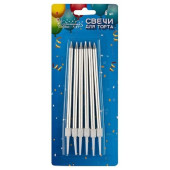 Набор свечей для торта Волшебная страна 107267 серебро