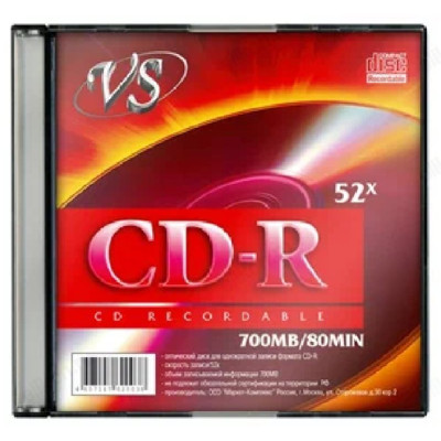 Диск VS CD-R 80 52x Slim 10 (200)