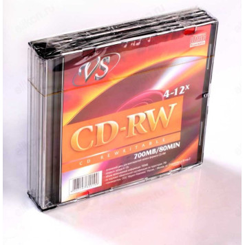Диск VS CD-RW, 5 шт.