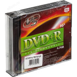 Диск VS DVD+R 4.7 Gb 16x Slim/5 (200)