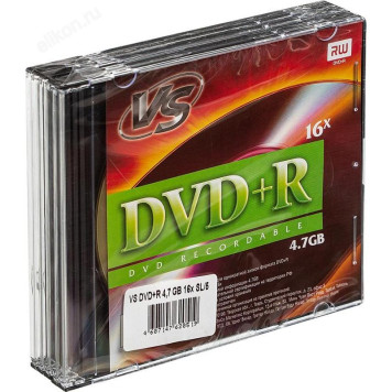 Диск VS DVD+R, 5 шт.