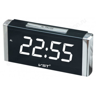 Часы настольные VST-731-6, пластик, белые