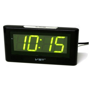Часы настольные VST-732, пластик, зеленые