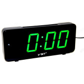 Часы настольные VST-763-4 зел.цифры