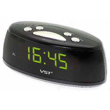 Часы настольные VST 773-2, пластик, зеленые