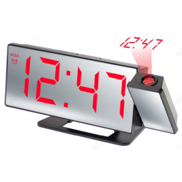 Часы настольные VST 896-1, пластик, красные