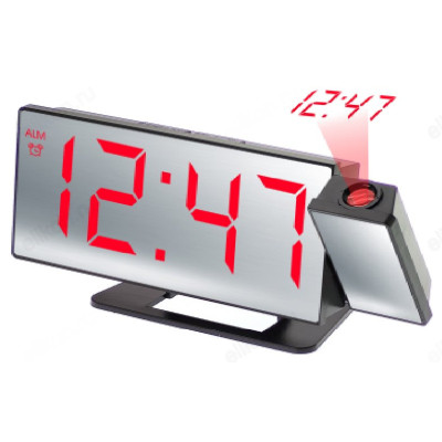 Часы настольные VST 896-1, пластик, красные