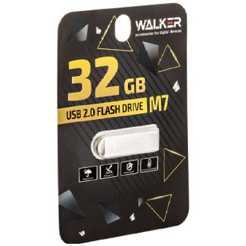 Память USB  32GB Walker металл