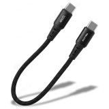 Кабель USB Walker C073 Type-C-Type-С (0,2м) нейлон черный