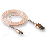 Кабель Walker C720 Micro USB с пружинами золото