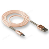 Кабель Walker C720 Micro USB с пружинами золото