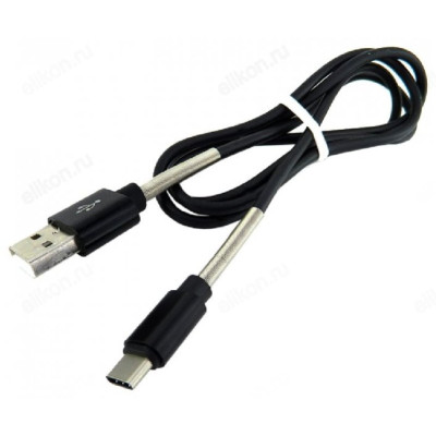 Кабель USB Walker C720 Type-C (1 м) с пружиной, черный-2
