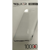 Power Bank 10000 mАh Walker WB-410, Li-Pol, 2.4A, белый Power Bank 10000 mАh Walker WB-410, Li-Pol, 2.4A, белый