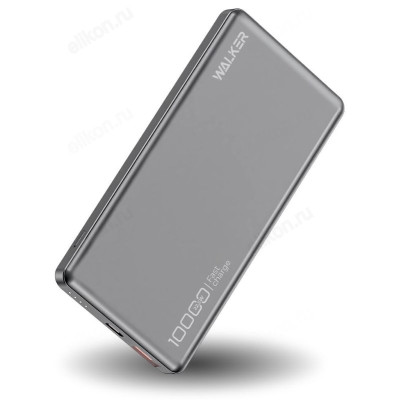 Power Bank 10000 mАh Walker WB-915 Li-Pol 3A темно-серый