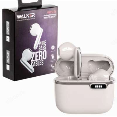 Гарнитура Bluetooth WALKER WTS-55 вкладыши слон.кость-1