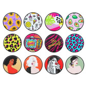 Зеркало карманное ЮниLook, стекло, пластик, d6,8см, 12 дизайнов