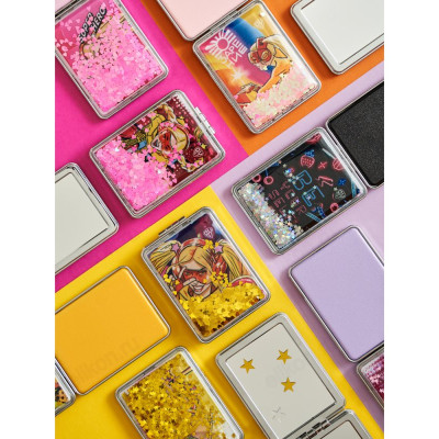 Зеркало карманное ЮниLook, пластик, стекло, 8х5,8см, 12 дизайнов-3