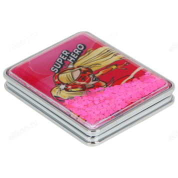 Зеркало карманное ЮниLook, пластик, стекло, 8х5,8см, 12 дизайнов-5