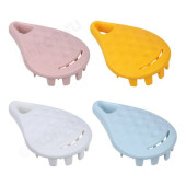 Щетка для массажа головы и мытья волос ЮниLook, термопластичная резина, 11, 5х8см, 4 цвета