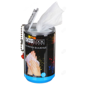 Салфетки влажные ЮниLook, 30 шт, в банке-2