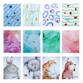 Зеркало настольное, ЮниLook трансформер, картон, 13,5x17,2см, 12 цветов