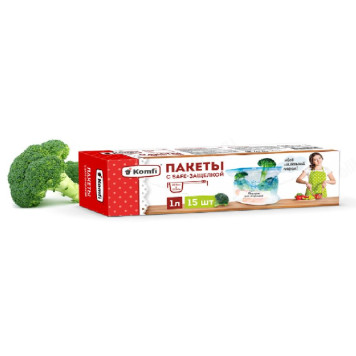 Пакет с защелкой 1л 15шт PES001M