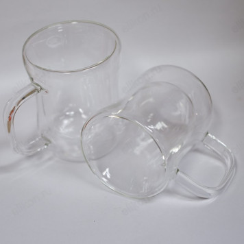 Кружка стекло двойная 390мл ZEIDAN Z-1013 2шт-1