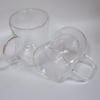 Кружка стекло двойная 390мл ZEIDAN Z-1013 2шт-1