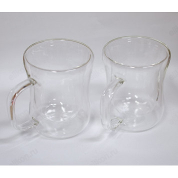 Кружка стекло двойная 280мл ZEIDAN Z-11124 2шт-2