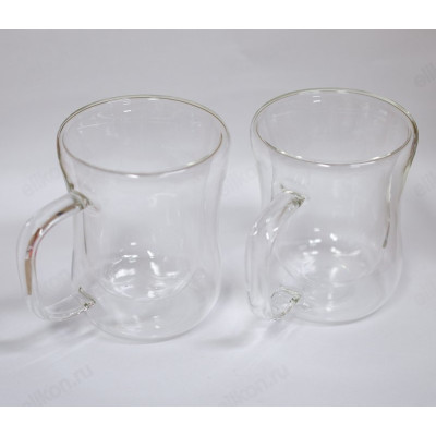 Кружка стекло двойная 280мл ZEIDAN Z-11124 2шт-2