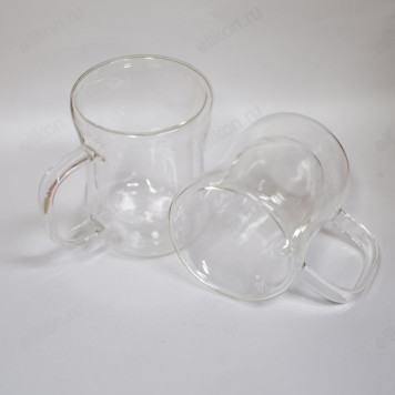 Кружка стекло двойная 280мл ZEIDAN Z-11124 2шт