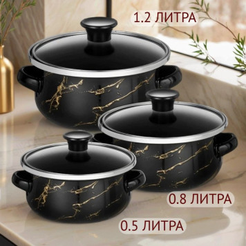 Набор посуды эмаль ZEIDAN Z-80639 6 предм.