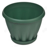 Горшок для цветов Знатный темно-зеленый 110 с поддоном 0,45л М300Т3