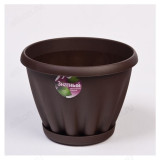 Горшок для цветов Знатный шоколад 225 с поддоном 3,9л М303Ш