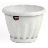 Горшок для цветов Знатный мрамор 270 с поддоном 6,7л М304МР